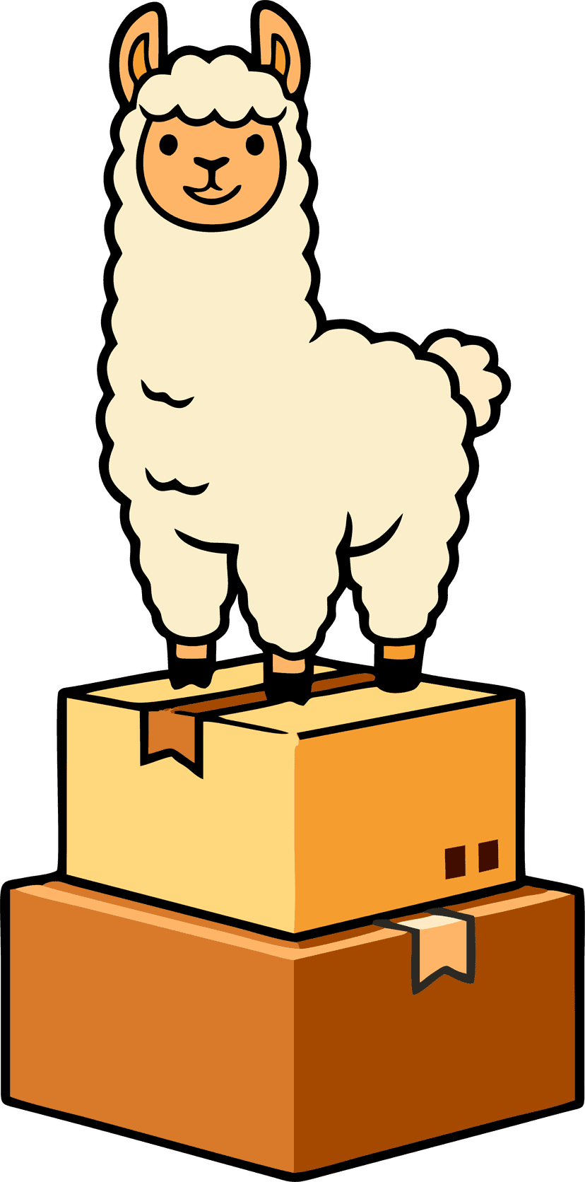 Kolka — Llama on boxes